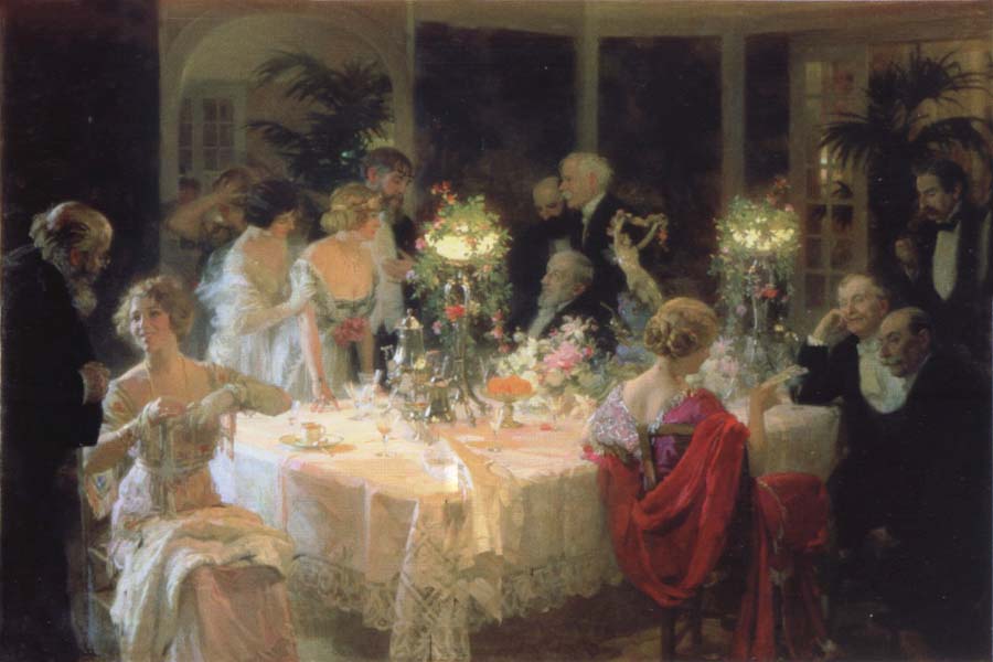 Jules-Alexandre Grun The end of the supper